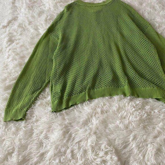 Suckle Openwork Cardigan M Light Green Outerwear - Picture 7 of 7